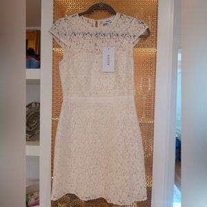 Likely Beautiful Cocktail Lace Dress, White, new with tags Size 2